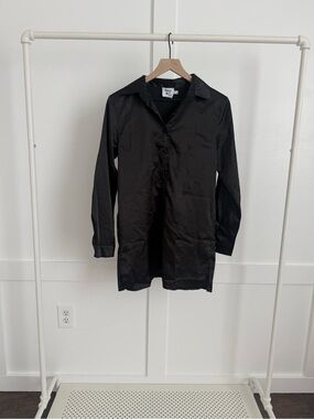 Princess Polly Long Sleeve Satin Shirt Dress